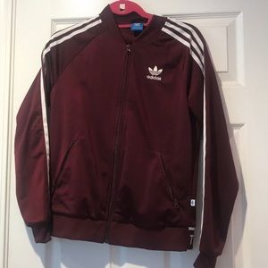 Adidas burgundy Track Jacket